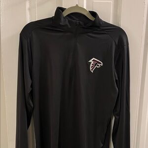 Atlanta Falcons Black Quarter-Zip Pullover with Embroidered Logo
